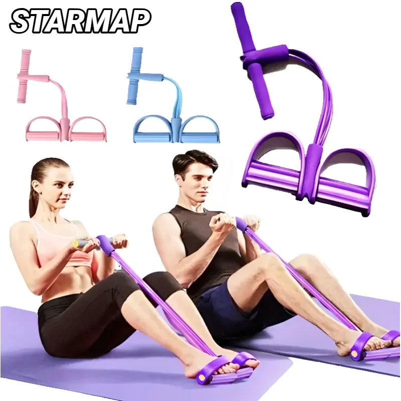 Milanaise Mesh Band - 4-buis pedaalspanningskoord multifunctionele elastische fitnessband voor