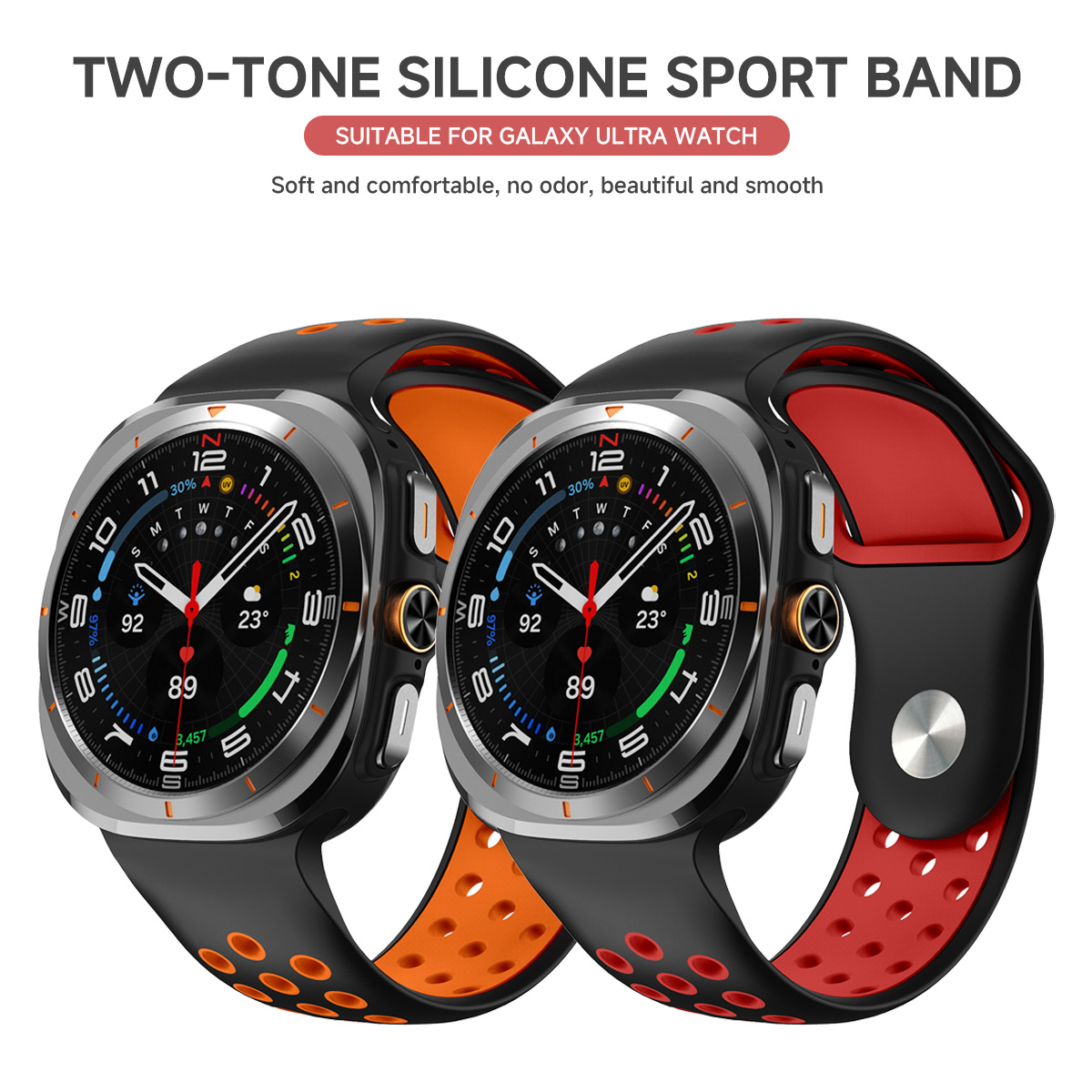 Siliconen band voor Samsung Ga - Samsung Smartwatch Ultra Accessories recensie en prijs