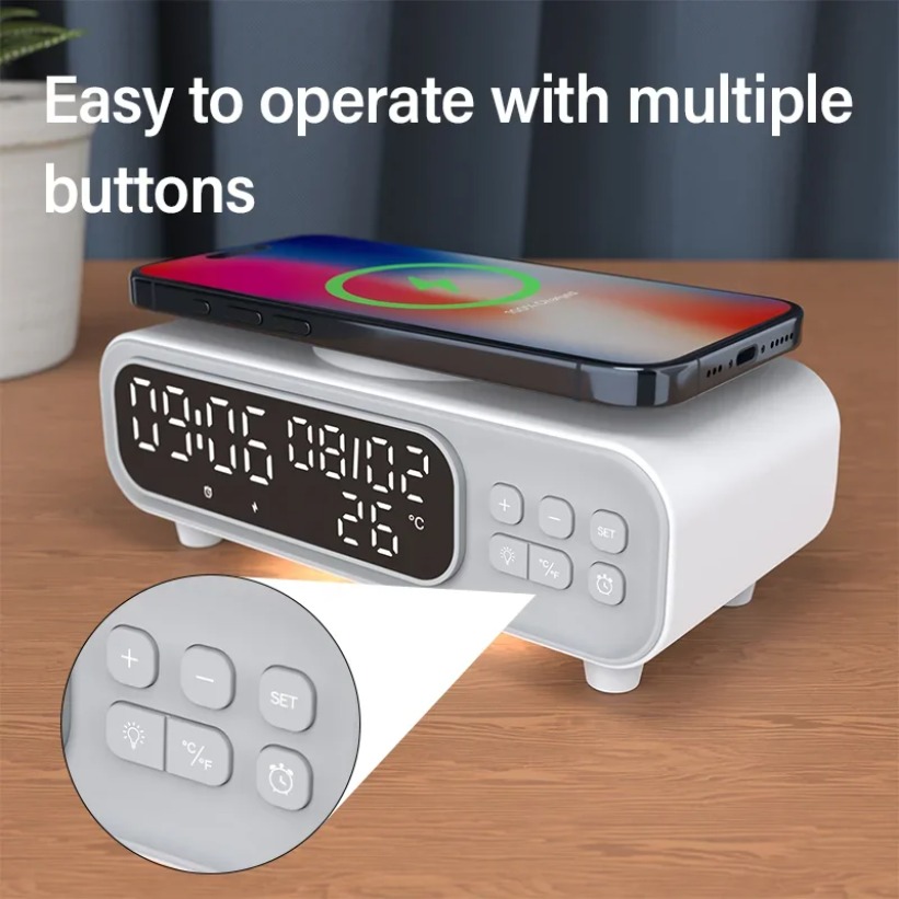 15W draadloze oplader tijdwekk - Wireless Charger Watch recensie en prijs