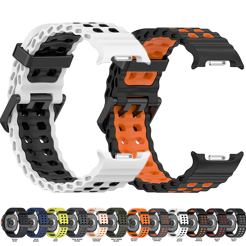 Tweekleurige band voor Samsung - Samsung Smartwatch Ultra Accessories recensie en prijs