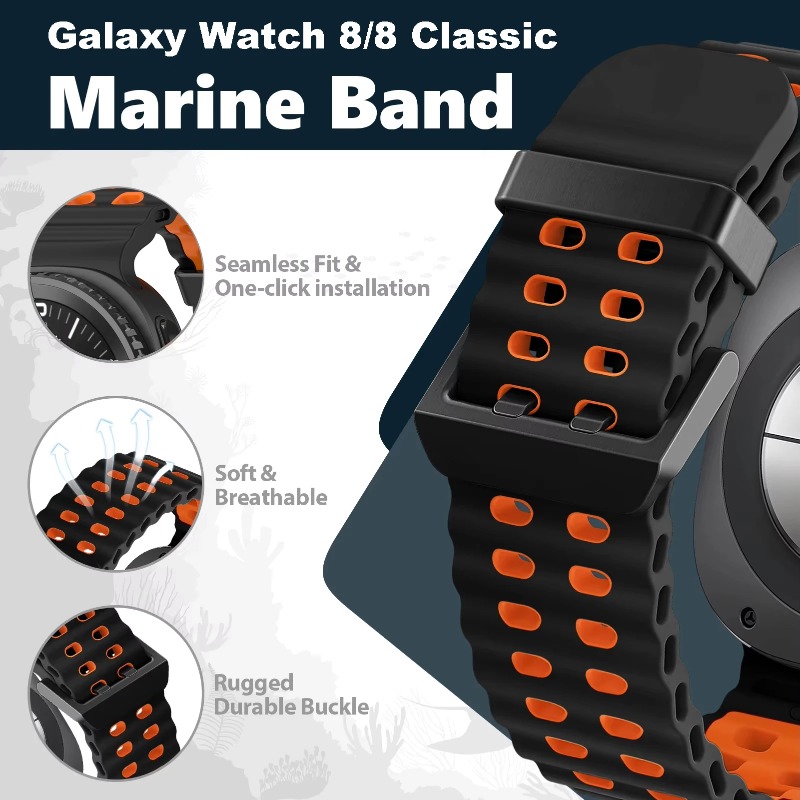 Tweekleurige band voor Samsung - Samsung Smartwatch Ultra Accessories recensie en prijs