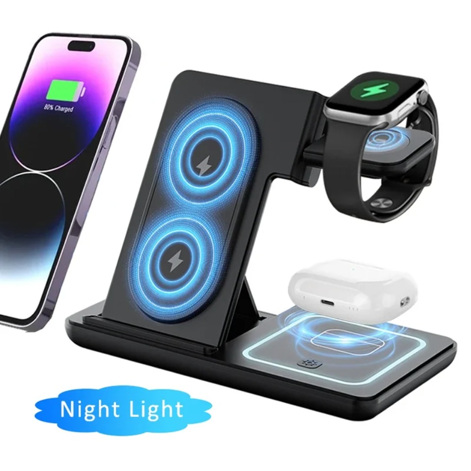 Nacht LED-lampje 3-in-1 draadl - Wireless Charger Watch recensie en prijs